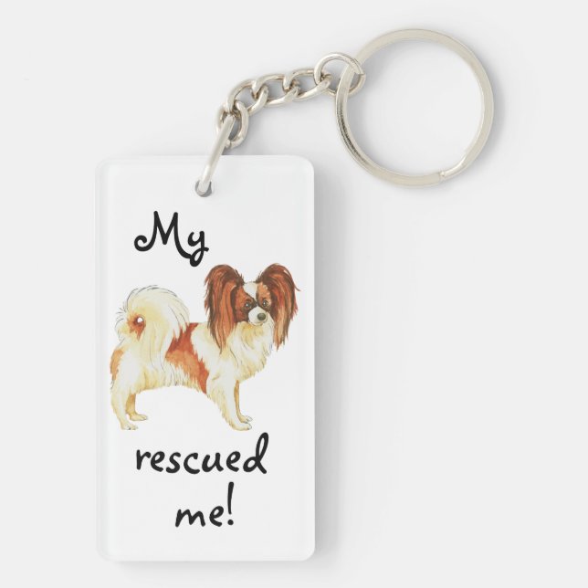 Rescue Papillon Key Ring (Back)