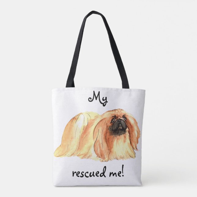 Rescue Pekingese Tote Bag (Back)