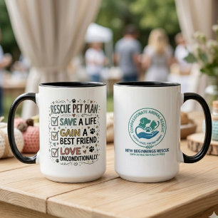 Rescue Pet Plan Checklist and Logo Mug