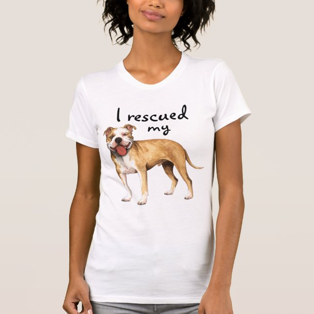 Rescue Pit Bull Terrier T-Shirt (Front)