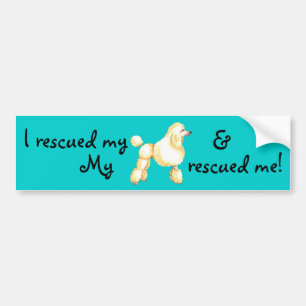 Rescue Poodle Bumper Sticker