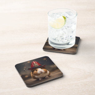 Rescue Ready: Guinea Pig in a Fireman's Hat, Coaster
