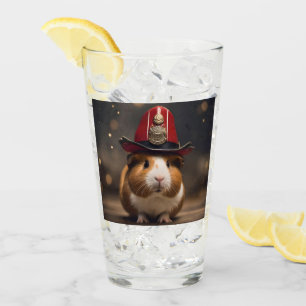 Rescue Ready: Guinea Pig in a Fireman's Hat, Glass
