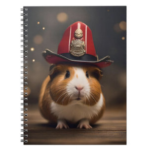 Rescue Ready: Guinea Pig in a Fireman's Hat, Notebook