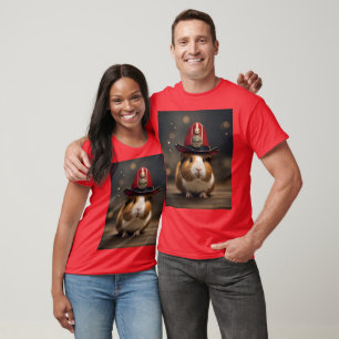 **"Rescue Ready: Guinea Pig in a Fireman's Hat"** T-Shirt