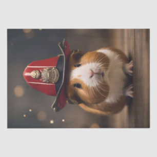 Rescue Ready: Guinea Pig in a Fireman's Hat, Tissue Paper