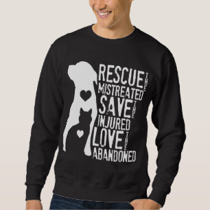 Rescue, Save, Love Animal Rescue, Dog Lover Cat Lo Sweatshirt