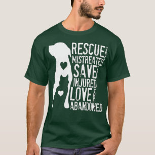 Rescue Save Love Animal Rescue Dog Lover Cat T-Shirt