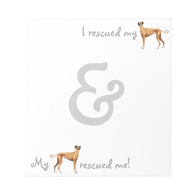 Rescue Sloughi Notepad (Front)