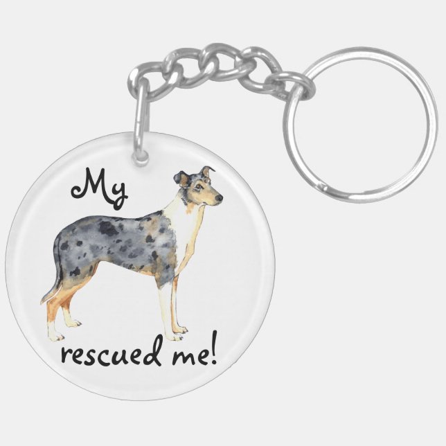 Rescue Smooth Collie Key Ring (Back Left)