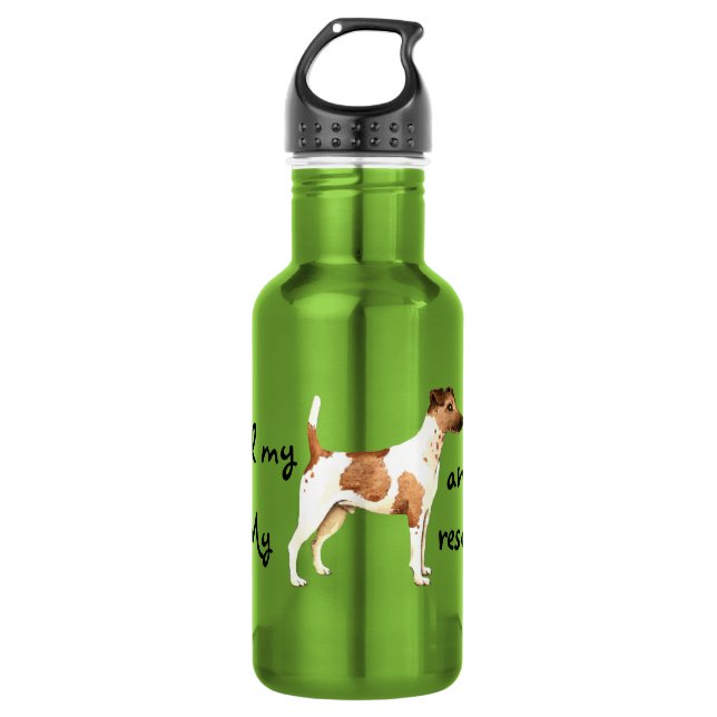 Rescue Smooth Fox Terrier 532 Ml Water Bottle (Front)