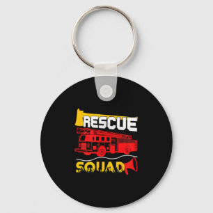 Rescue Squad Lifesaver Fireman Gift Proud Firefigh Key Ring