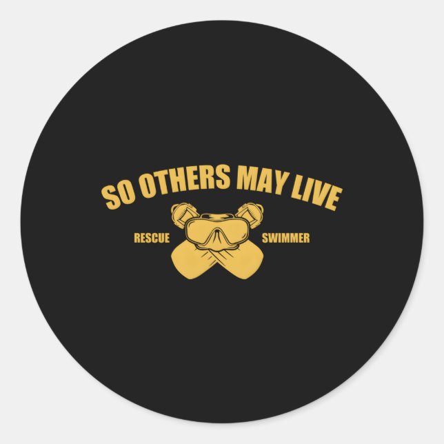 Rescue Swimmer Classic Round Sticker (Front)