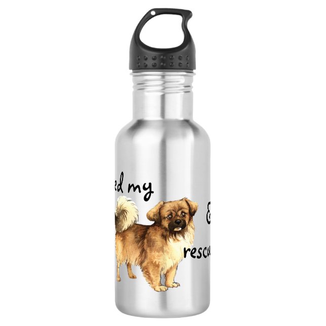 Rescue Tibetan Spaniel 532 Ml Water Bottle (Front)
