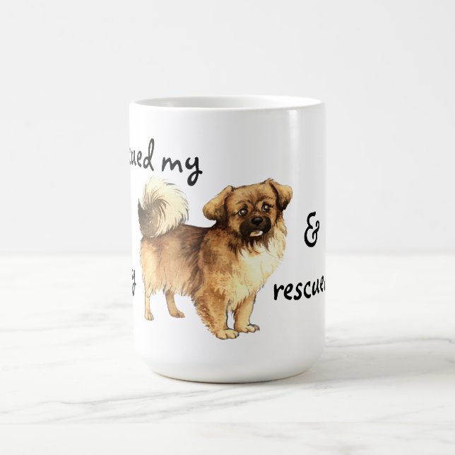Rescue Tibetan Spaniel Coffee Mug (Center)