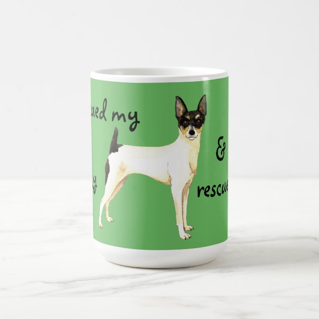 Rescue Toy Fox Terrier Coffee Mug (Center)