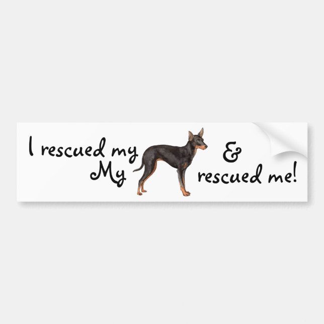 Rescue Toy Manchester Terrier Bumper Sticker (Front)
