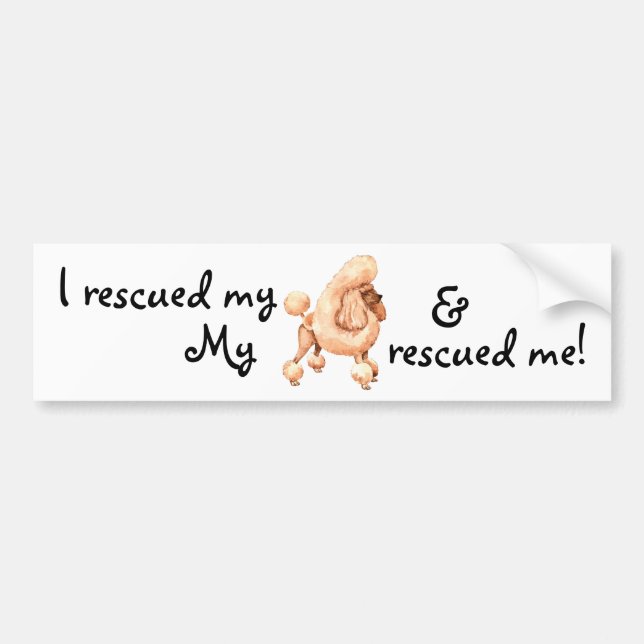 Rescue Toy Poodle Bumper Sticker (Front)