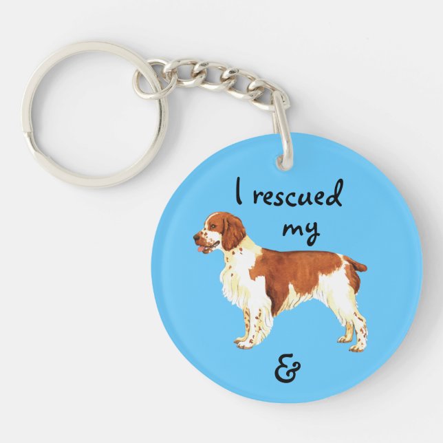 Rescue Welsh Springer Spaniel Key Ring (Front)