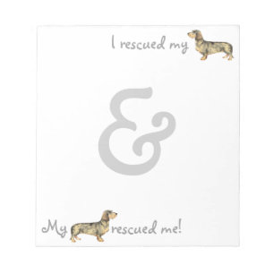 Rescue Wirehaired Dachshund Notepad