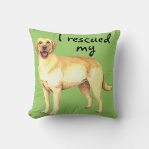 Rescue Yellow Lab Cushion
