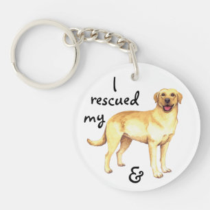 Rescue Yellow Lab Key Ring