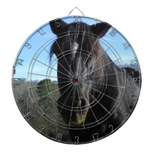 Rescued Black Draught Horse Dartboard