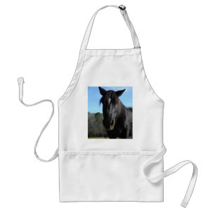 Rescued Black Draught Horse Standard Apron