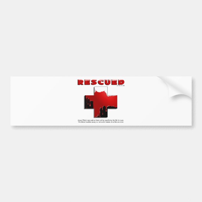 rescued bumper sticker (Front)