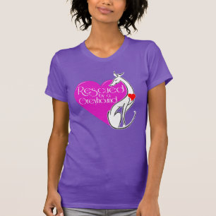 Rescued by a Greyhound Dog Art  T-Shirt