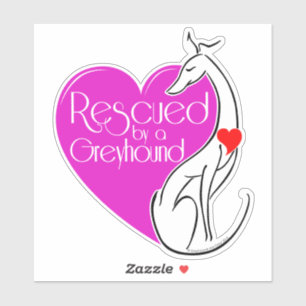 Rescued by a Greyhound Sticker
