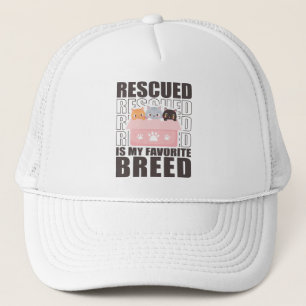 Rescued Cats Animal Shelter Favourite Breed Trucker Hat
