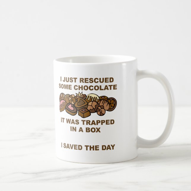 Rescued Chocolate Funny Mug (Right)