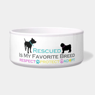 Rescued is Favourite Breed Pet Bowl