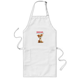 Rescued is my favorite breed dog design long apron