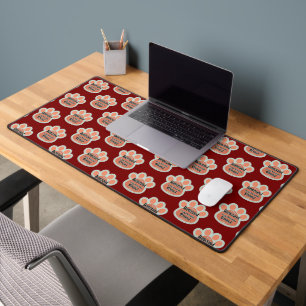 Rescued Is My Favorite Breed Dog Paw Print Desk Mat