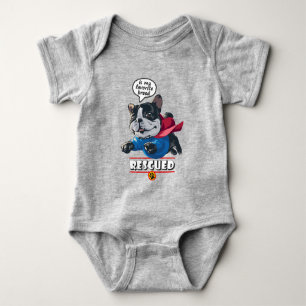 Rescued is my favourite breed baby bodysuit