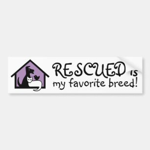 Rescued is my favourite breed! bumper sticker