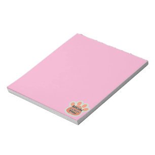 Rescued Is My Favourite Breed Dog Paw Print Notepad