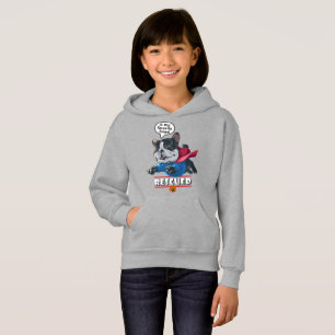 Rescued is my favourite breed Kid Pullover Hoodi