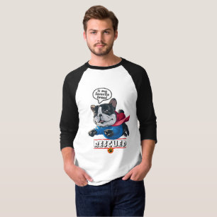 Rescued is my favourite breed   Men Sleeve Raglan T-Shirt