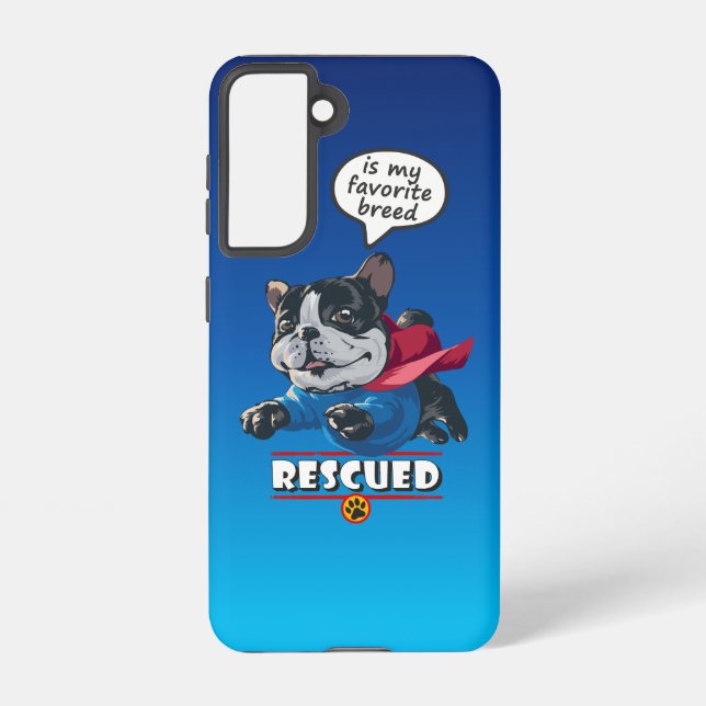 Rescued is my favourite breed | samsung galaxy s21 case (Back)