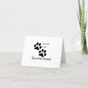 "Rescued is My Favourite Breed" Thank You Cards