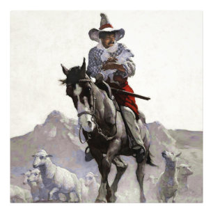 Rescued Western Art by NC Wyeth Photo Print