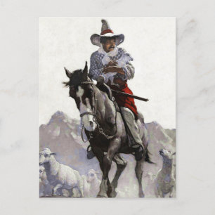 Rescued Western Art by NC Wyeth Postcard