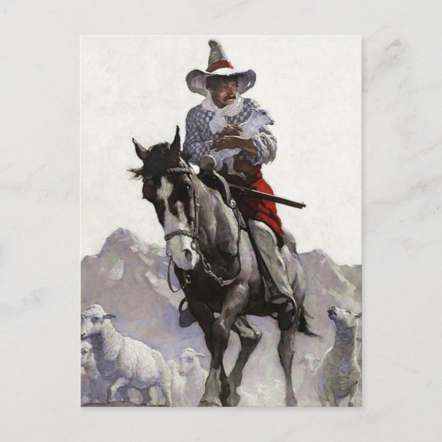 Rescued Western Art by NC Wyeth Postcard (Front)