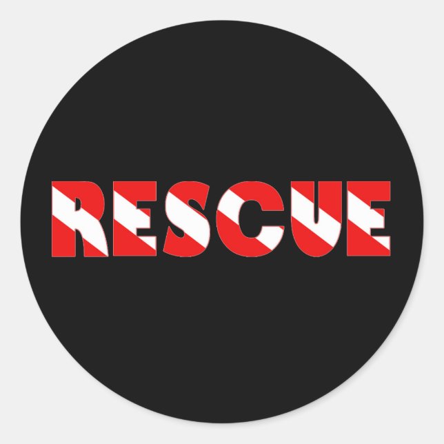 rescuediver copy classic round sticker (Front)