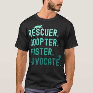 Rescuer Adopter Foster Advocate Cat Heart T-Shirt