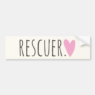 Rescuer with Heart Bumper Sticker