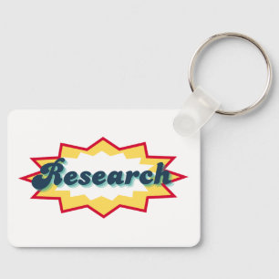 Research, comic book pop design key ring